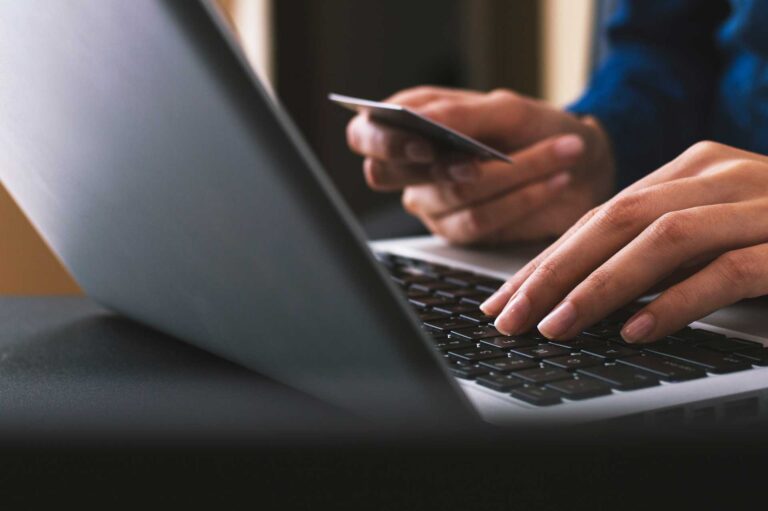 Person shopping online